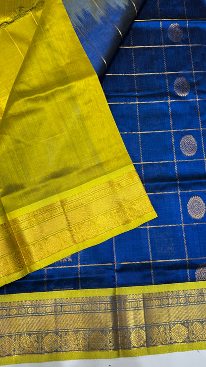 Mayil & Chakram Butta Pure Silk Cotton Saree