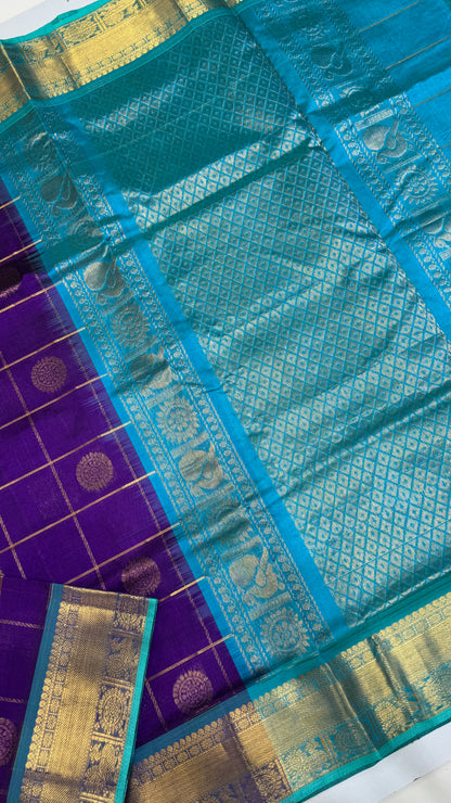 Mayil & Chakram Butta Pure Silk Cotton Saree