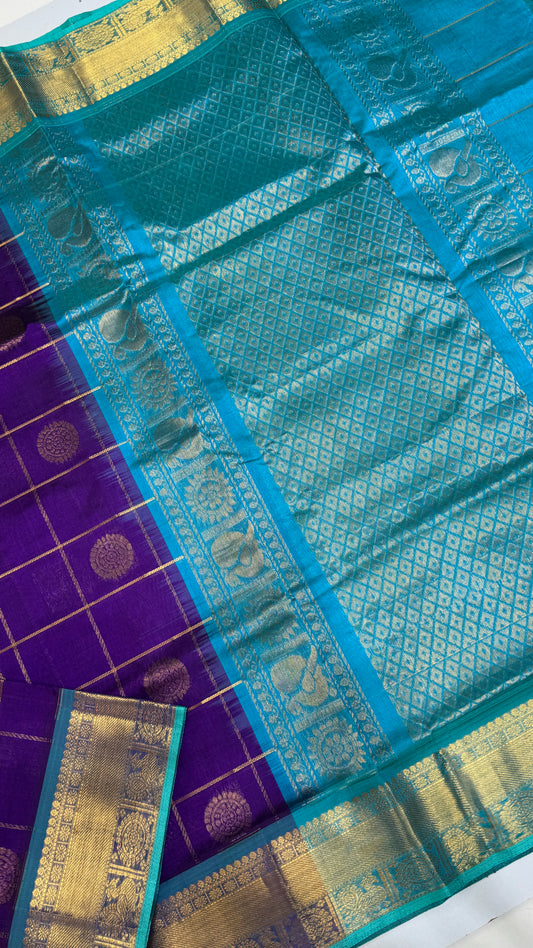 Mayil & Chakram Butta Pure Silk Cotton Saree