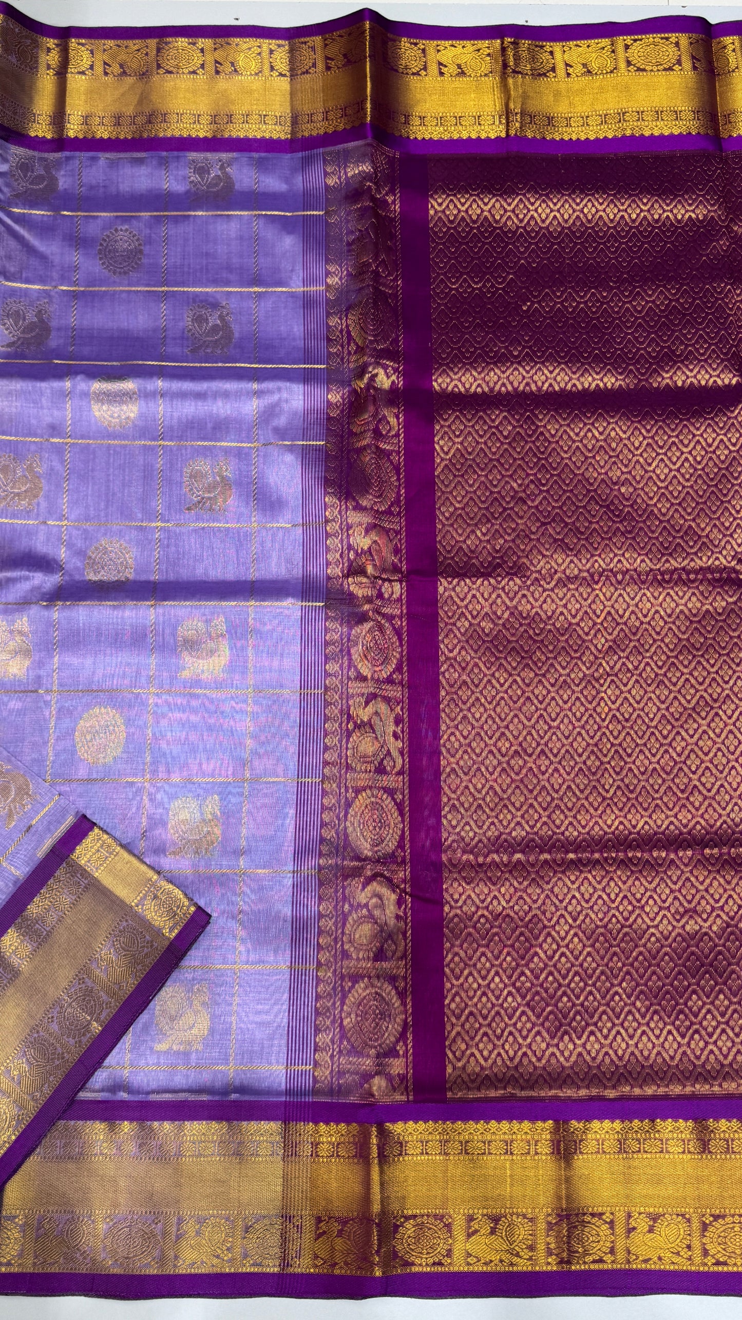 Mayil & Chakram Butta Pure Silk Cotton Saree