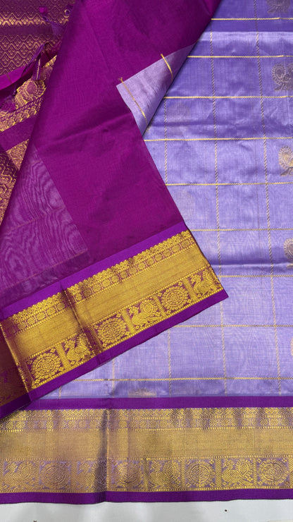 Mayil & Chakram Butta Pure Silk Cotton Saree