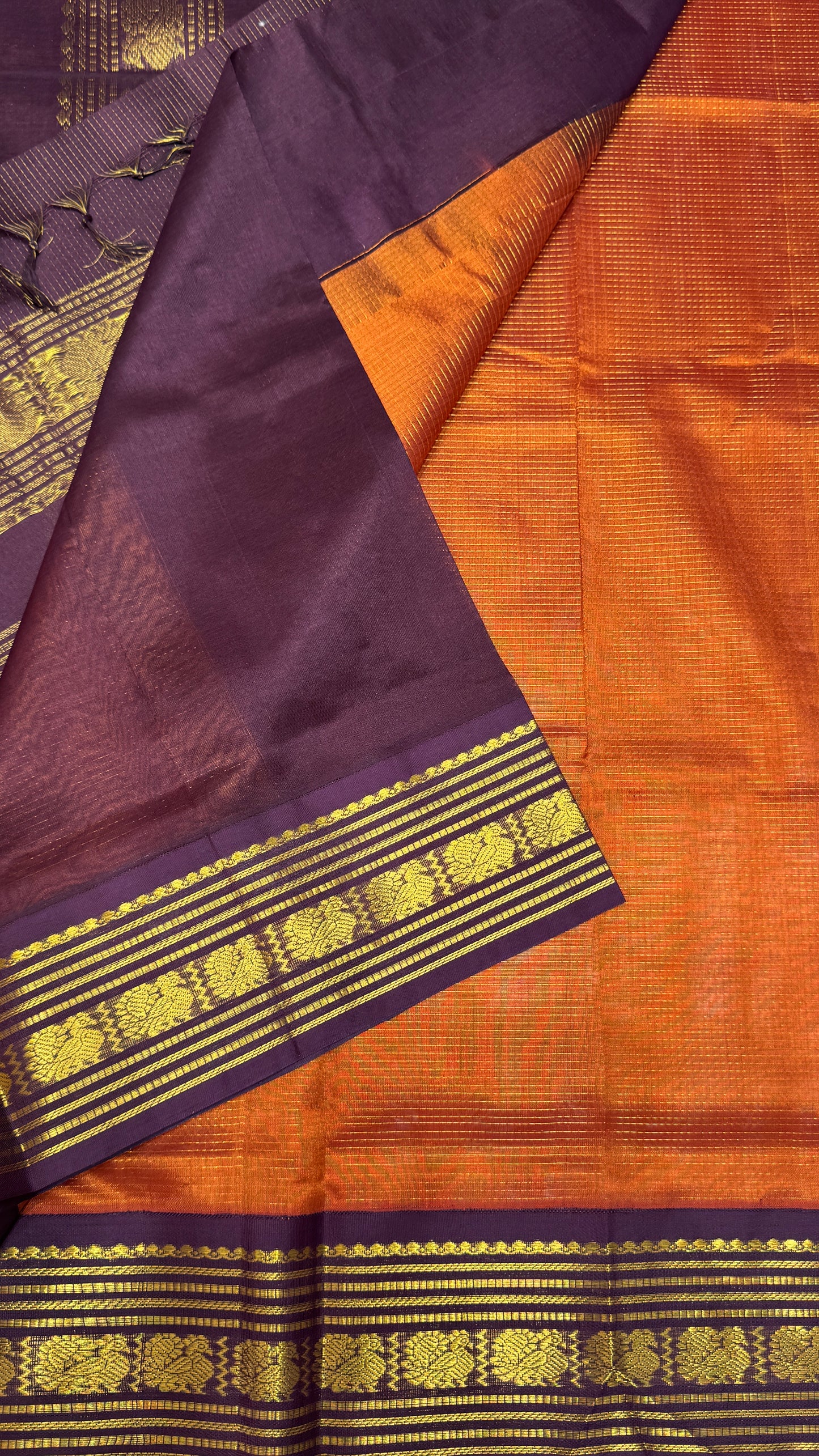 Vairoosi Pure Silk Cotton Saree with Korvai Border