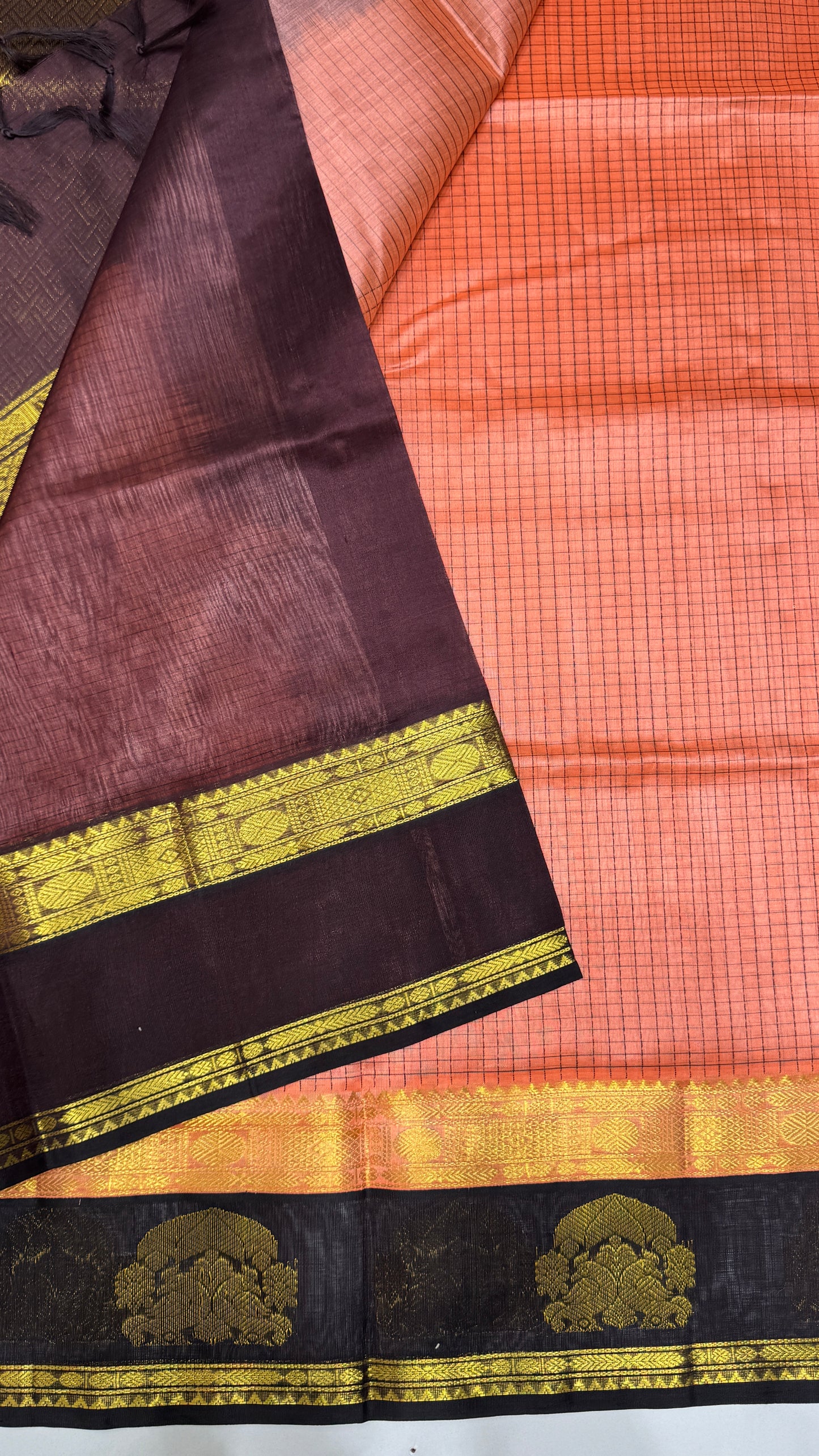 Pure Silk Cotton Saree with Korvai Border