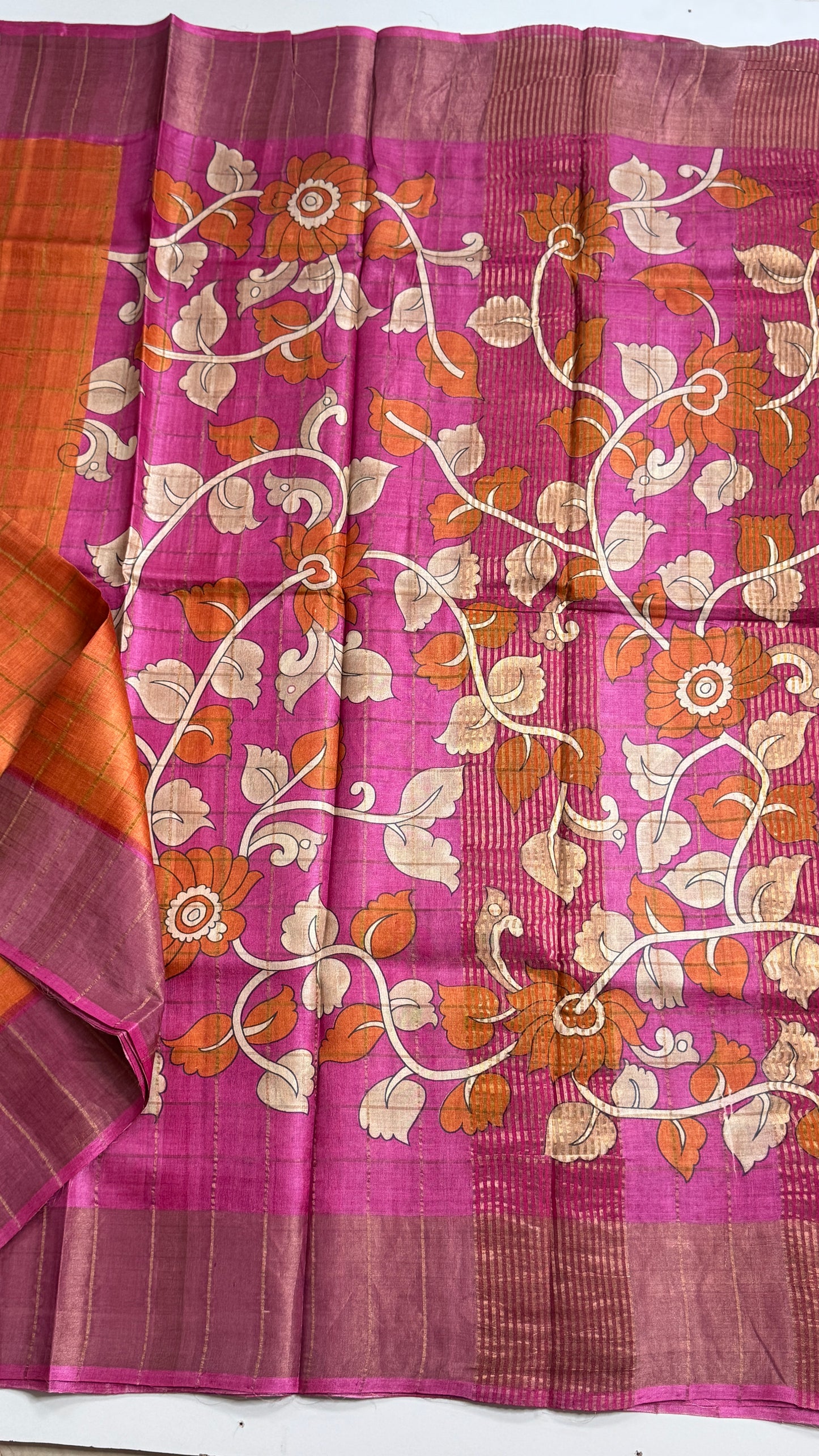 Handloom Pure Tussar Silk Saree