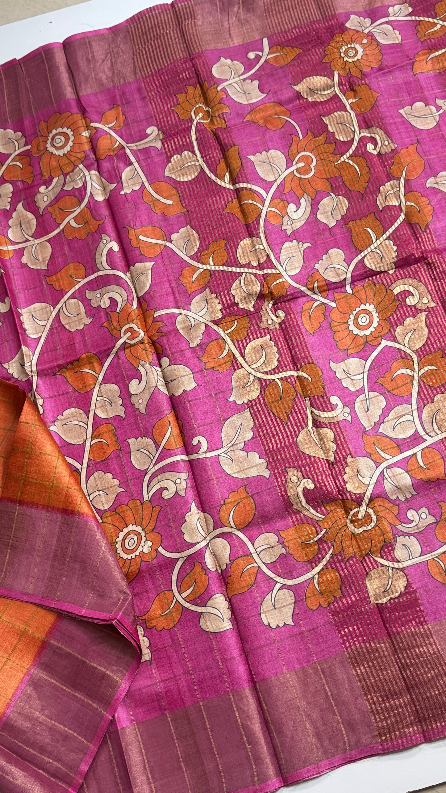 Handloom Pure Tussar Silk Saree