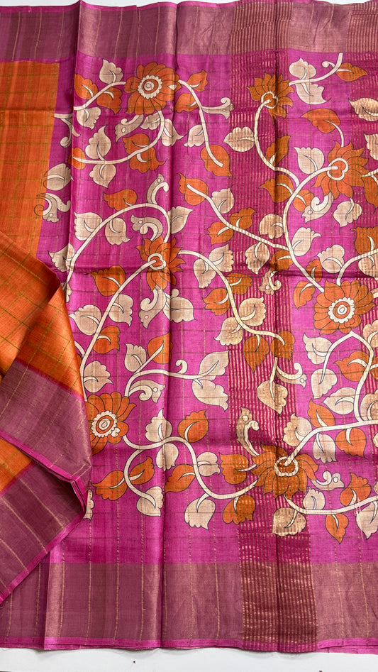 Handloom Pure Tussar Silk Saree
