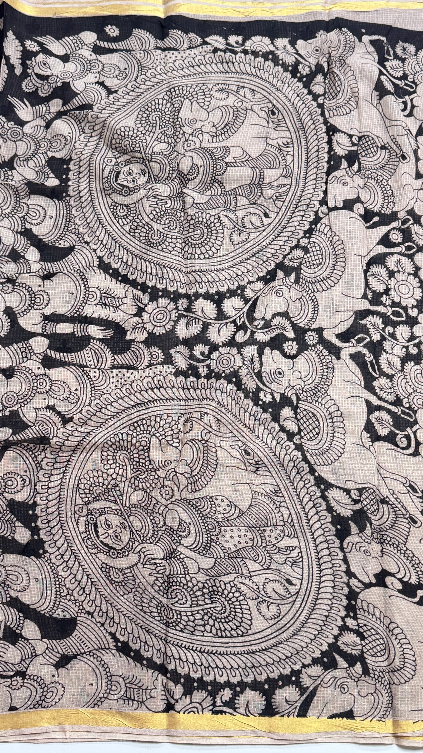 Kalamkari Printed Kota Saree