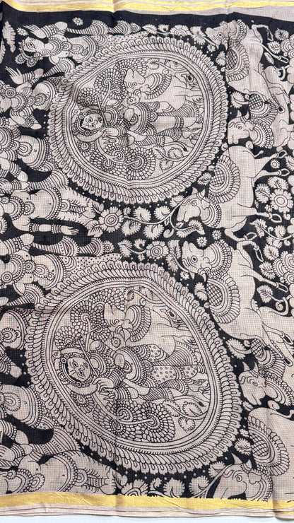 Kalamkari Printed Kota Saree