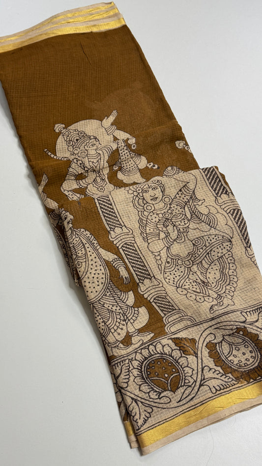 Kalamkari Printed Kota Saree