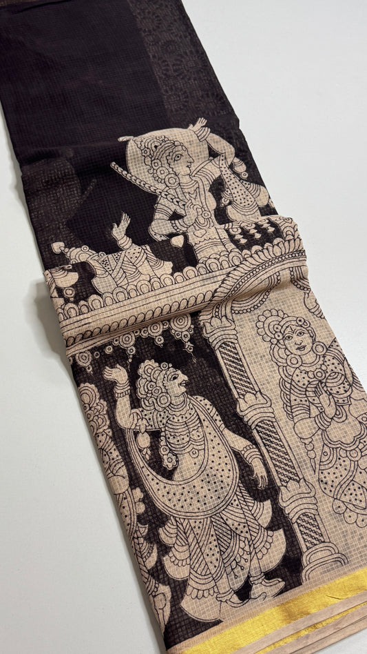 Kalamkari Printed Kota Saree