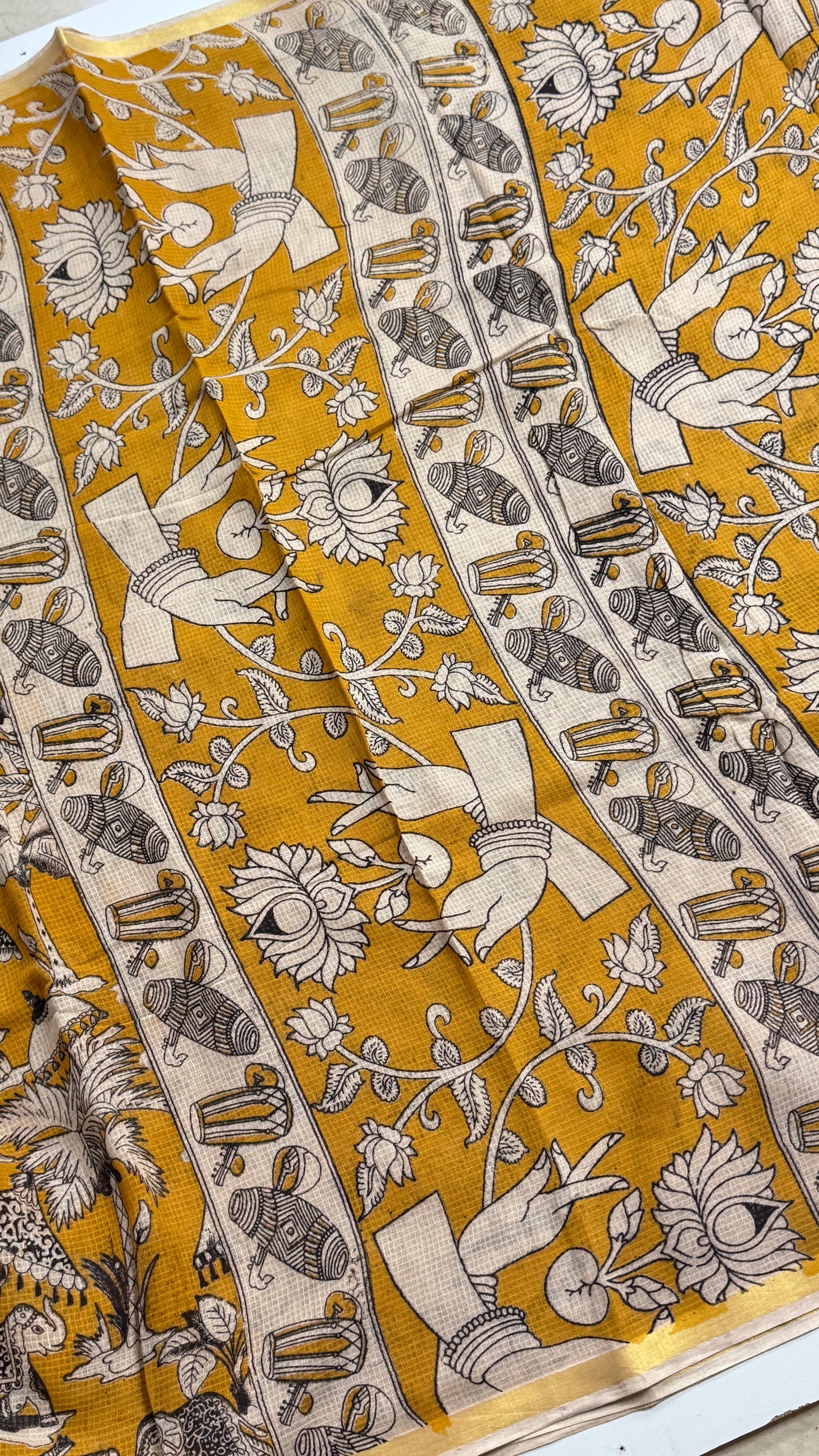 Kalamkari Printed Kota Saree