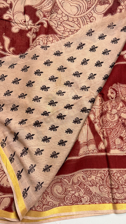 Kalamkari Printed Kota Saree