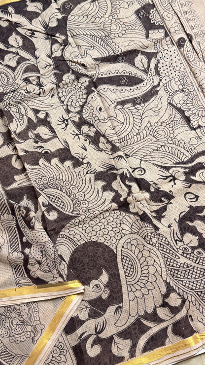 Kalamkari Printed Kota Saree