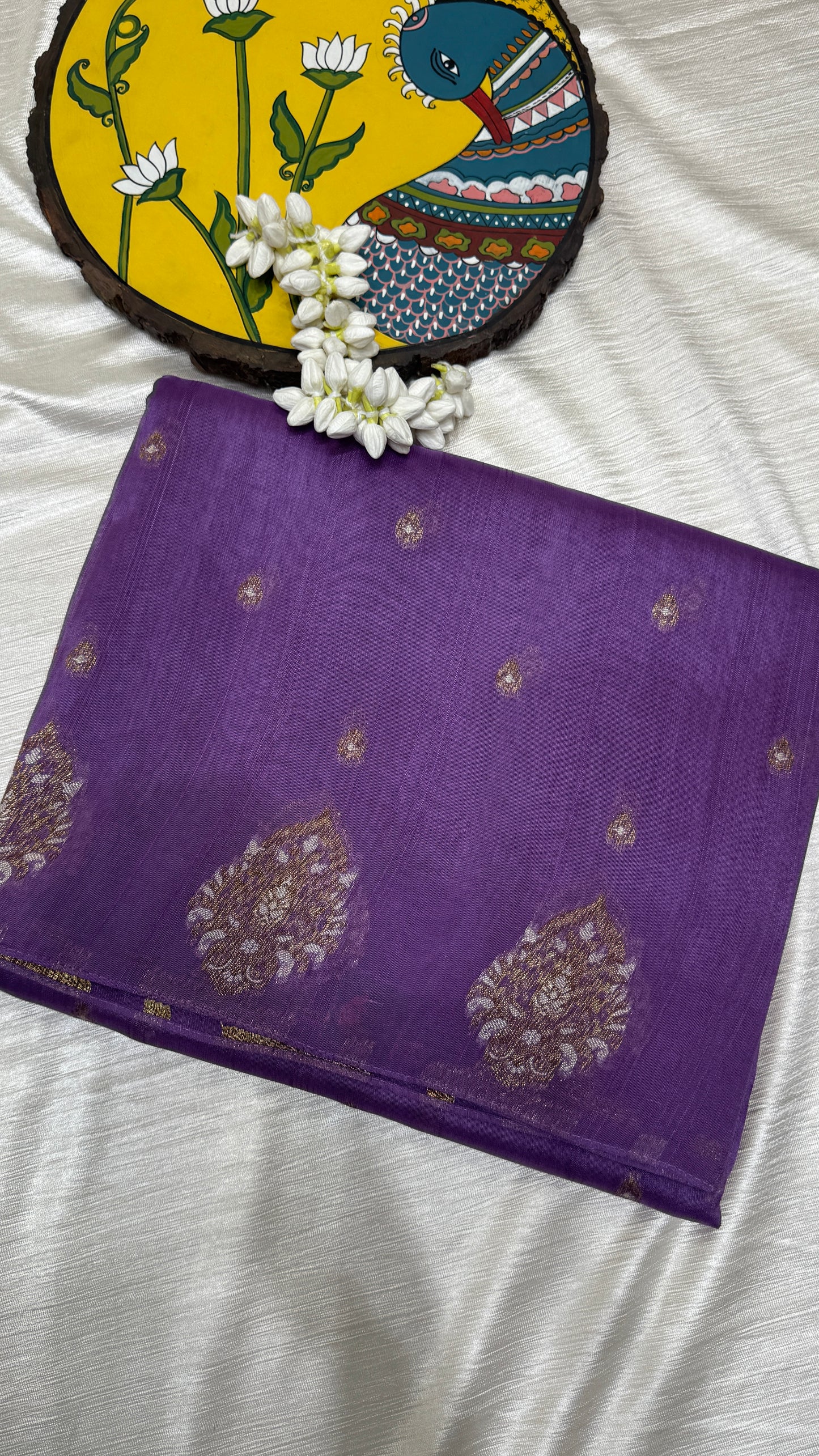 Tussar Georgette Saree with Motifs Embellished Border