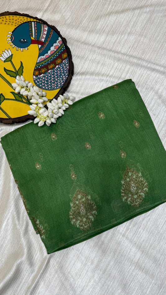 Tussar Georgette Saree with Motifs Embellished Border