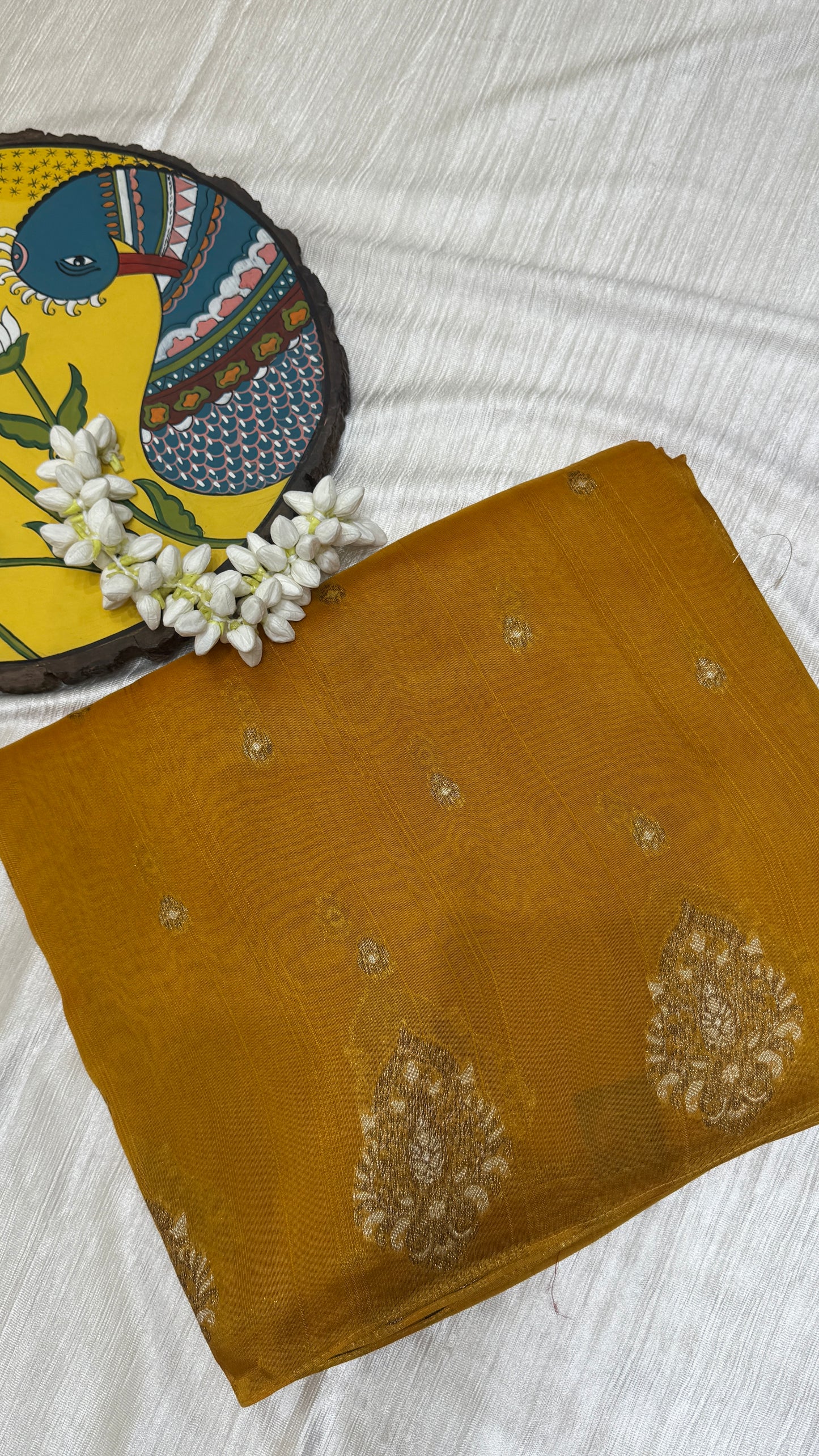 Tussar Georgette Saree with Motifs Embellished Border