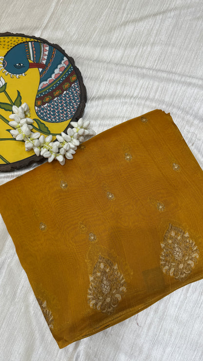 Tussar Georgette Saree with Motifs Embellished Border