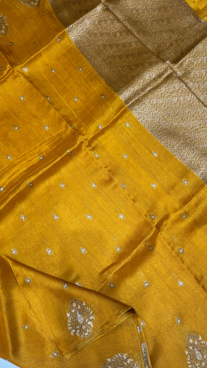 Tussar Georgette Saree with Motifs Embellished Border