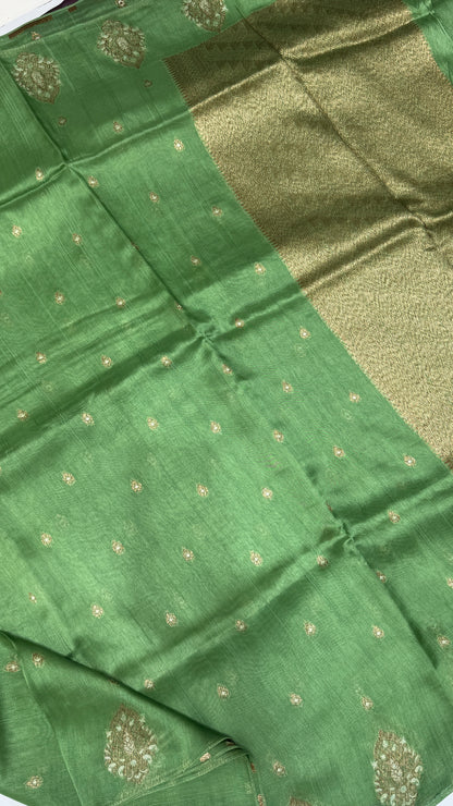 Tussar Georgette Saree with Motifs Embellished Border