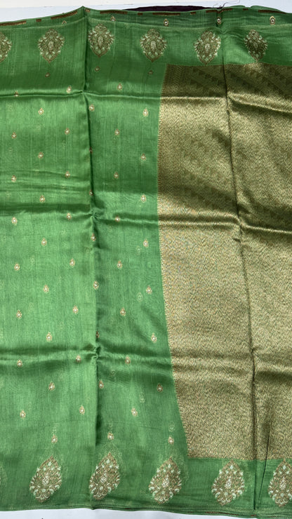 Tussar Georgette Saree with Motifs Embellished Border