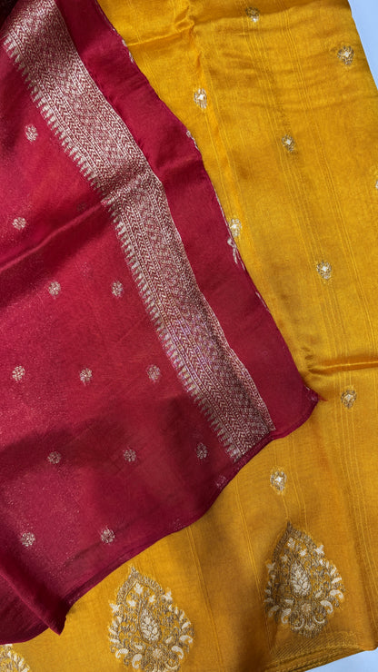Tussar Georgette Saree with Motifs Embellished Border
