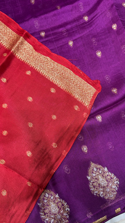 Tussar Georgette Saree with Motifs Embellished Border