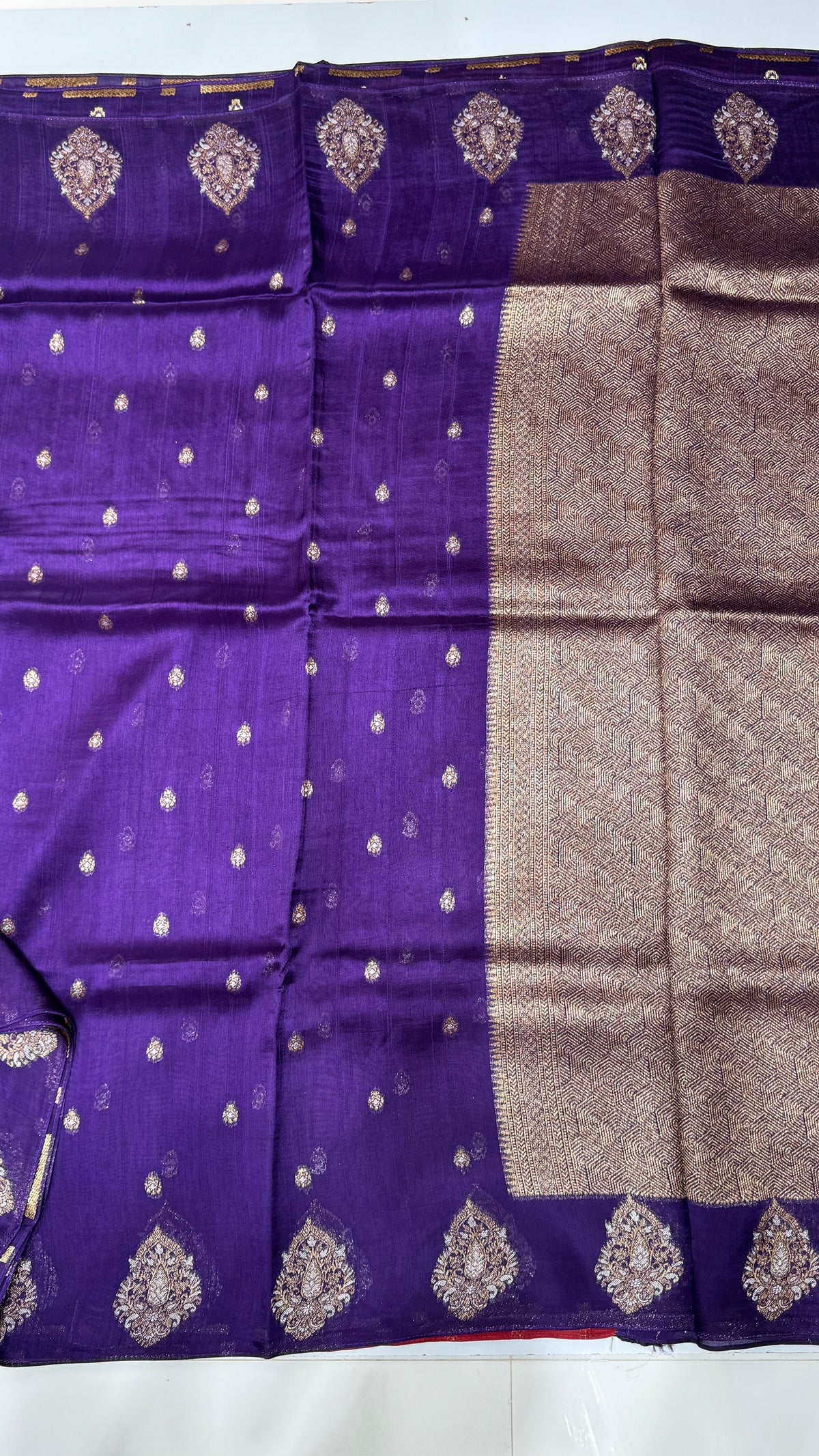 Tussar Georgette Saree with Motifs Embellished Border