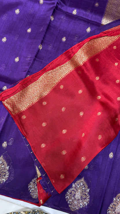 Tussar Georgette Saree with Motifs Embellished Border