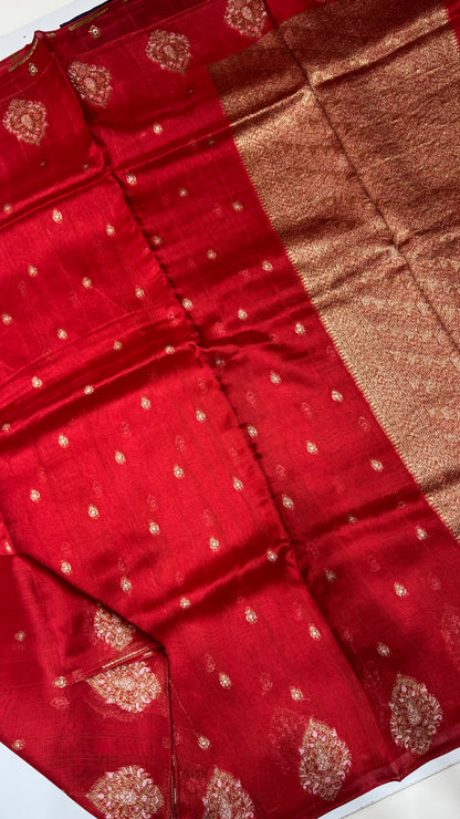 Tussar Georgette Saree with Motifs Embellished Border