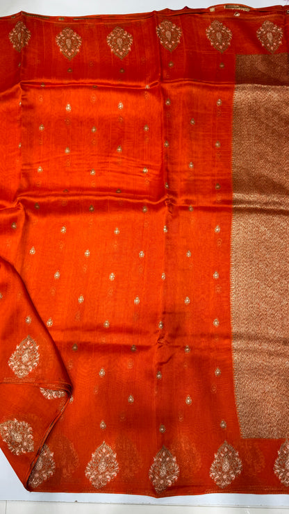 Tussar Georgette Saree with Motifs Embellished Border