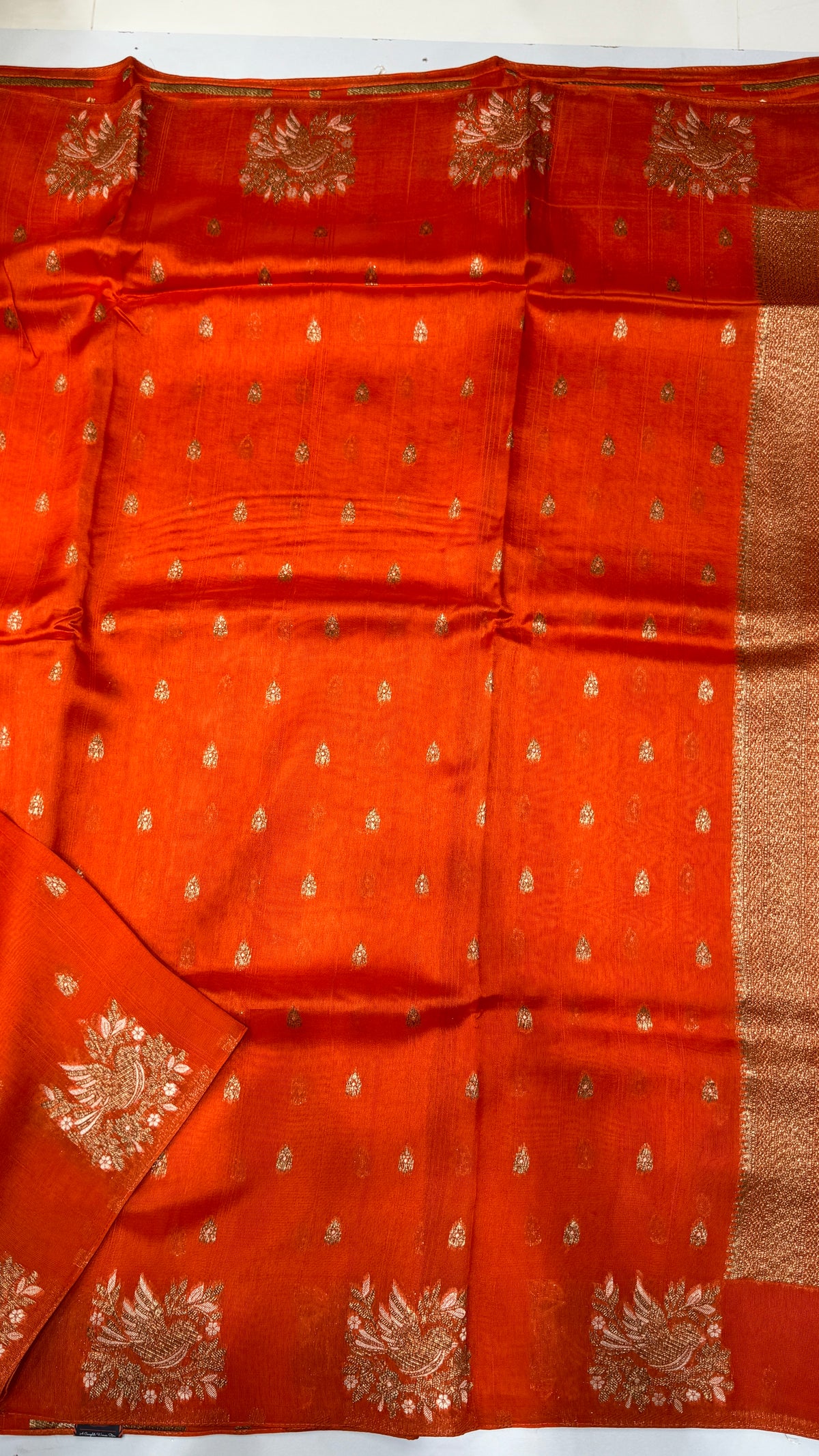 Tussar Georgette Saree with Motifs Embellished Border