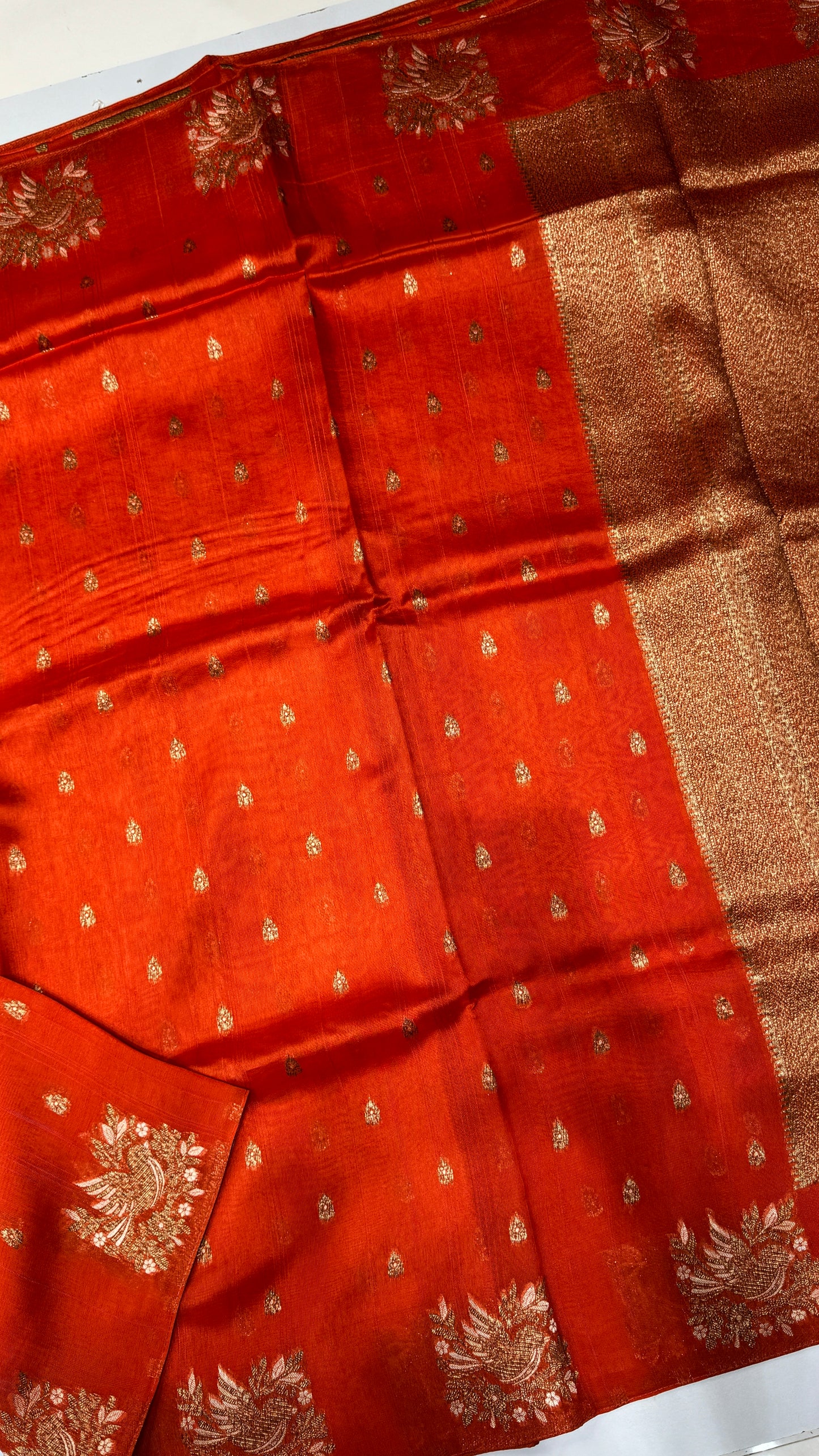 Tussar Georgette Saree with Motifs Embellished Border