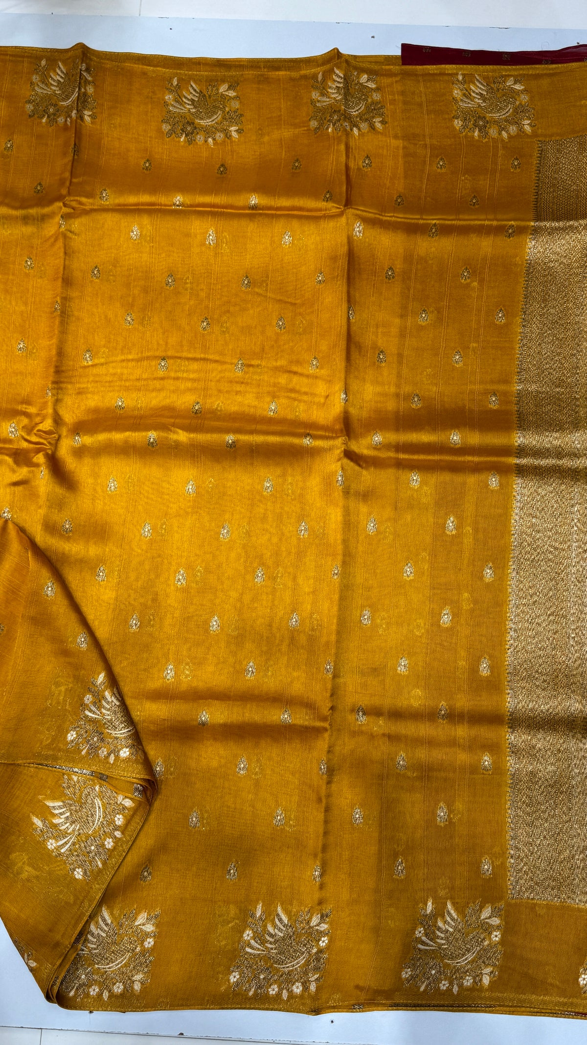 Tussar Georgette Saree with Motifs Embellished Border