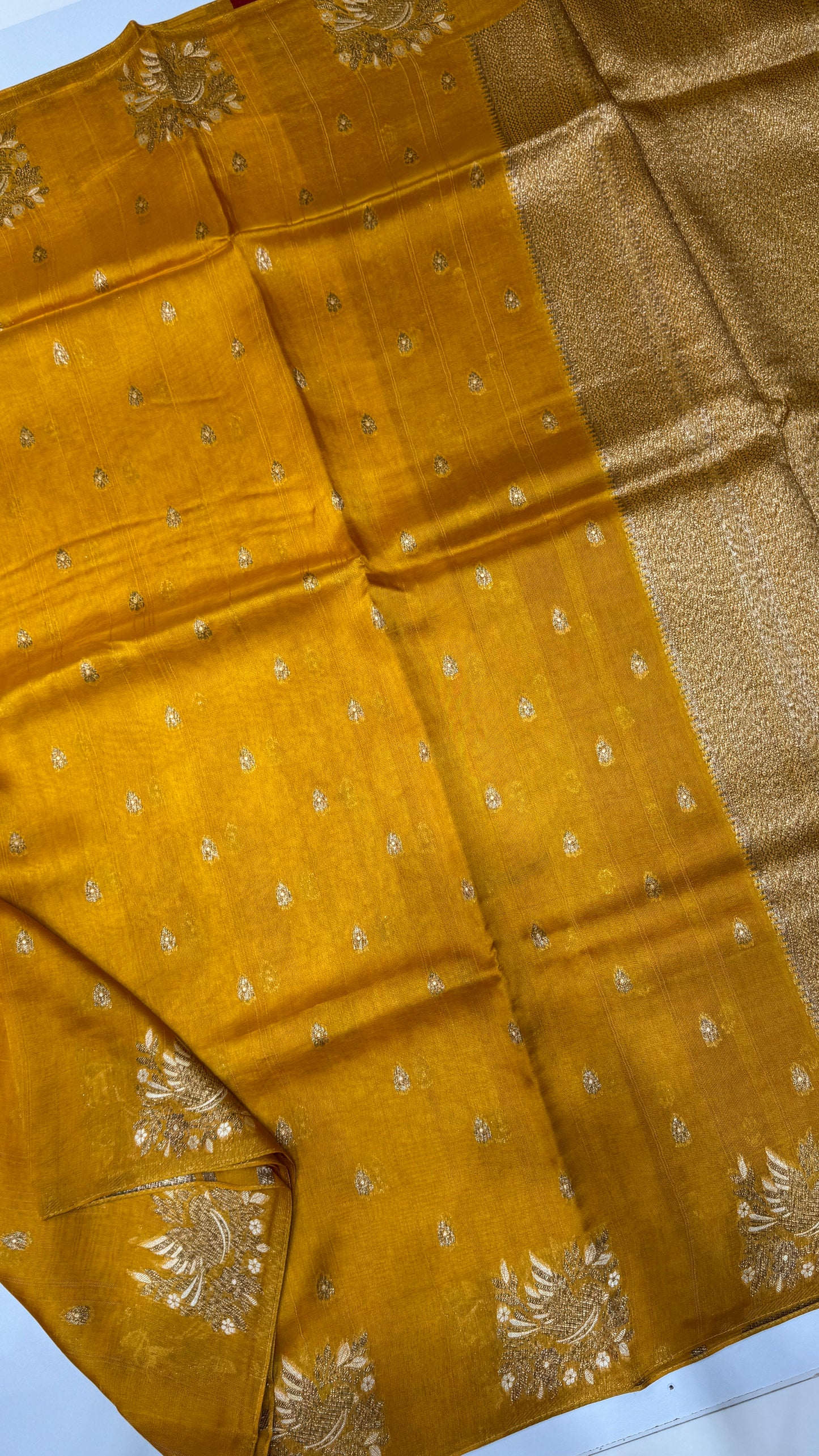 Tussar Georgette Saree with Motifs Embellished Border