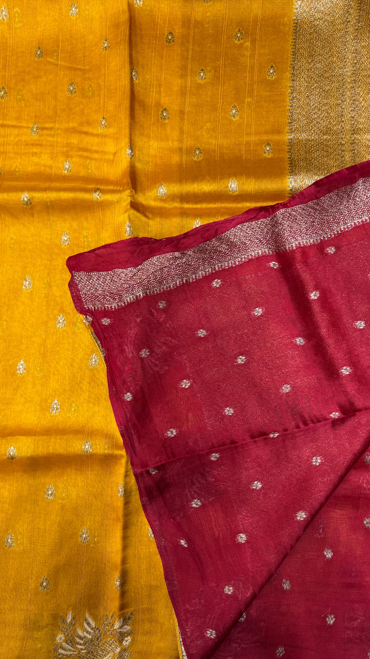 Tussar Georgette Saree with Motifs Embellished Border
