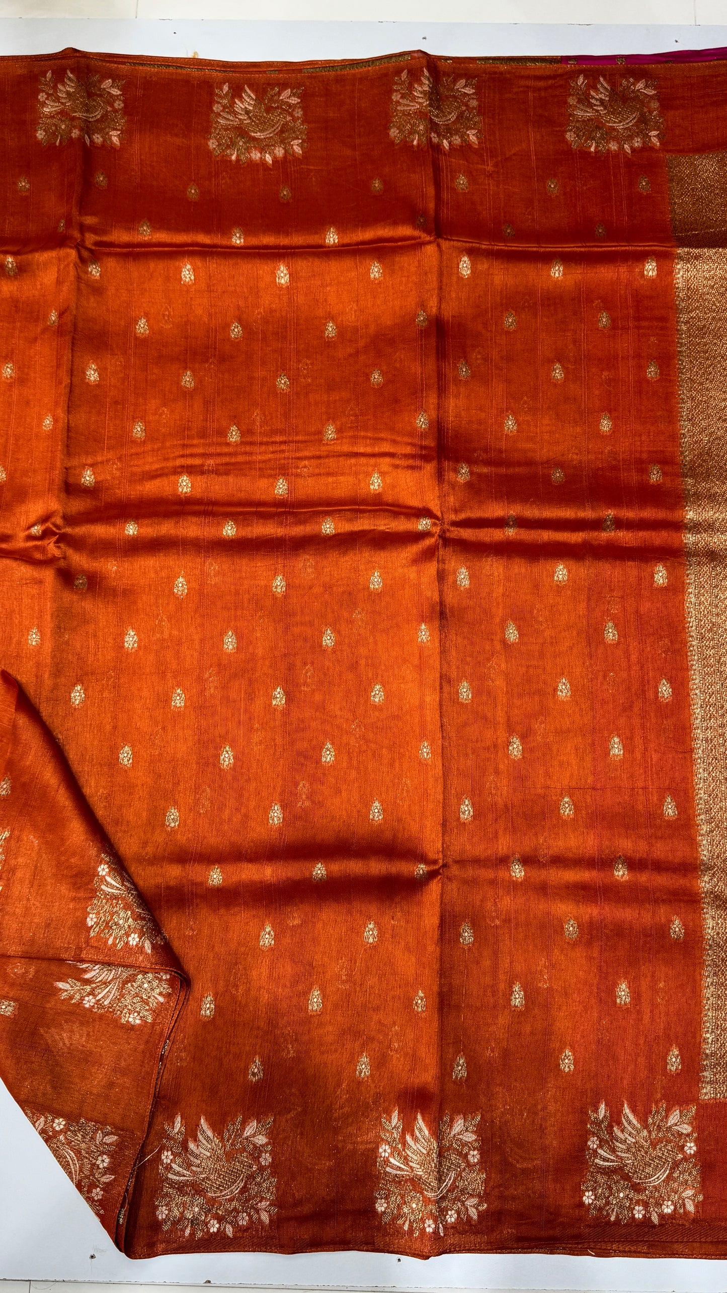 Tussar Georgette Saree with Motifs Embellished Border