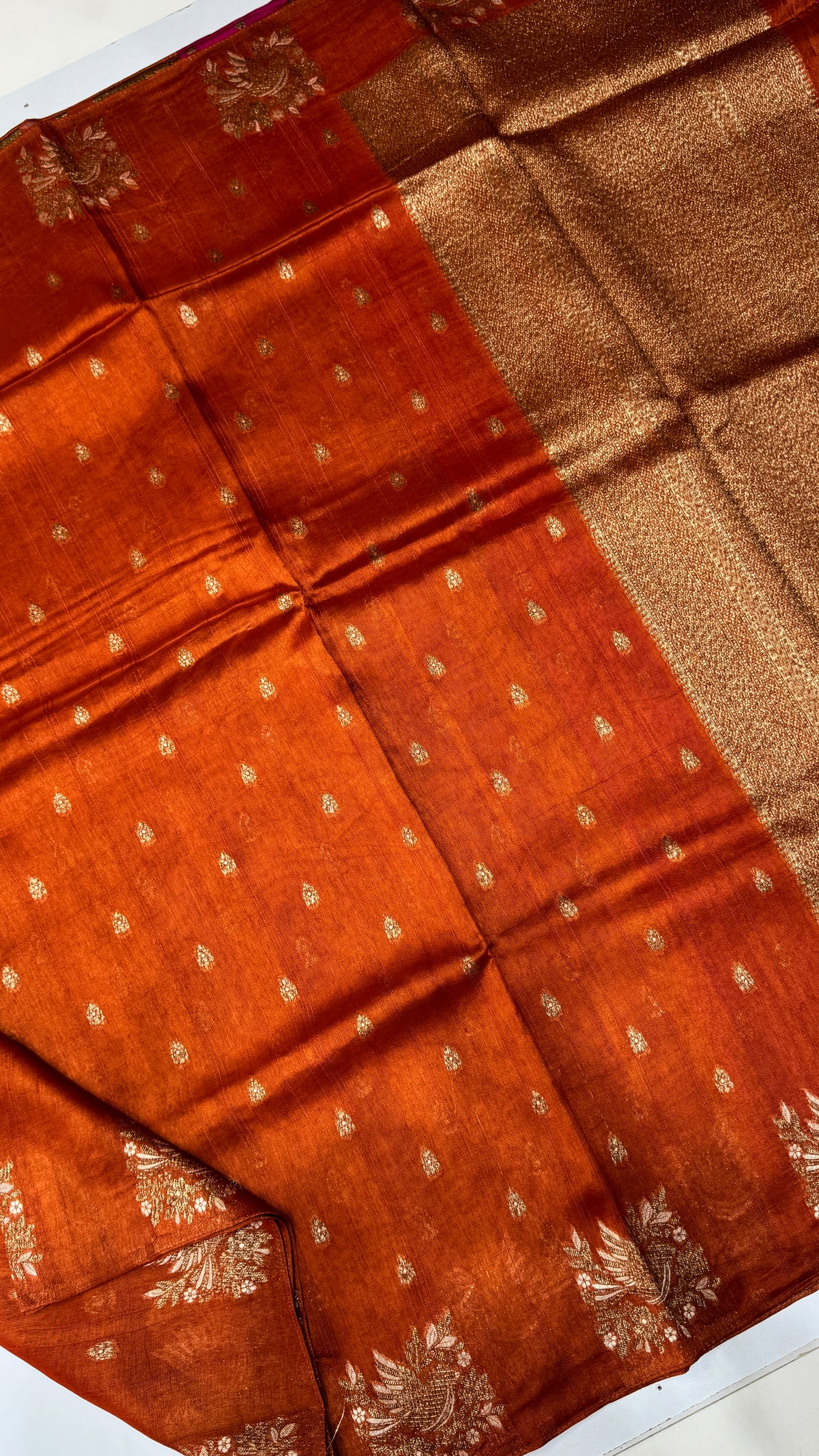 Tussar Georgette Saree with Motifs Embellished Border