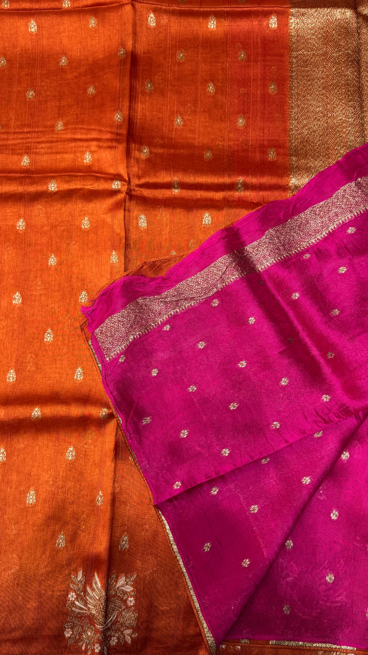 Tussar Georgette Saree with Motifs Embellished Border