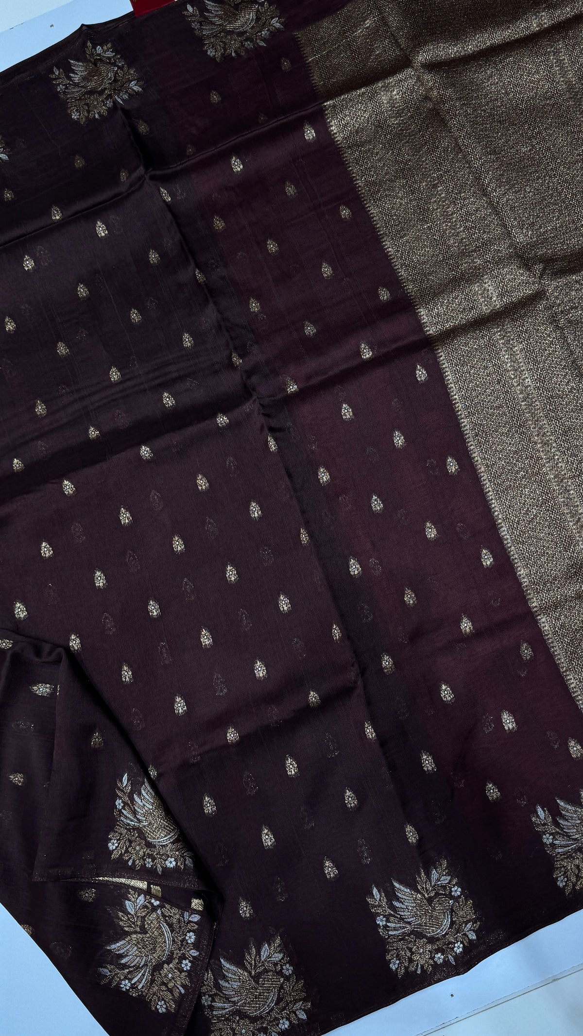 Tussar Georgette Saree with Motifs Embellished Border