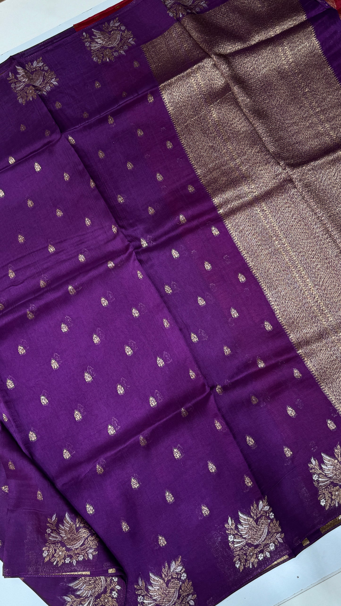 Tussar Georgette Saree with Motifs Embellished Border