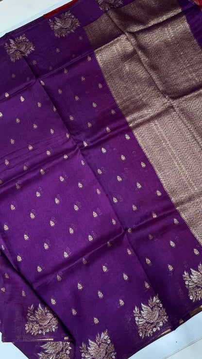 Tussar Georgette Saree with Motifs Embellished Border