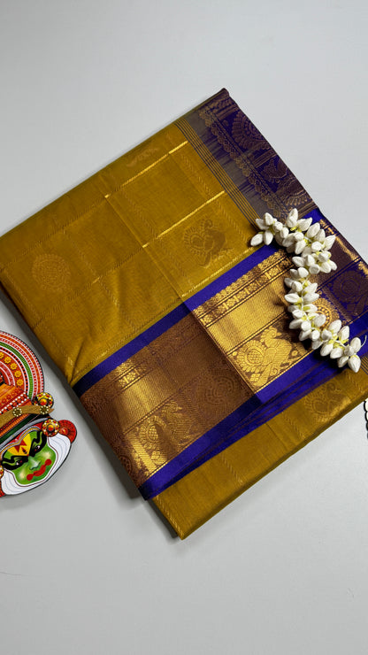 Mayil & Chakram Butta Pure Silk Cotton Saree