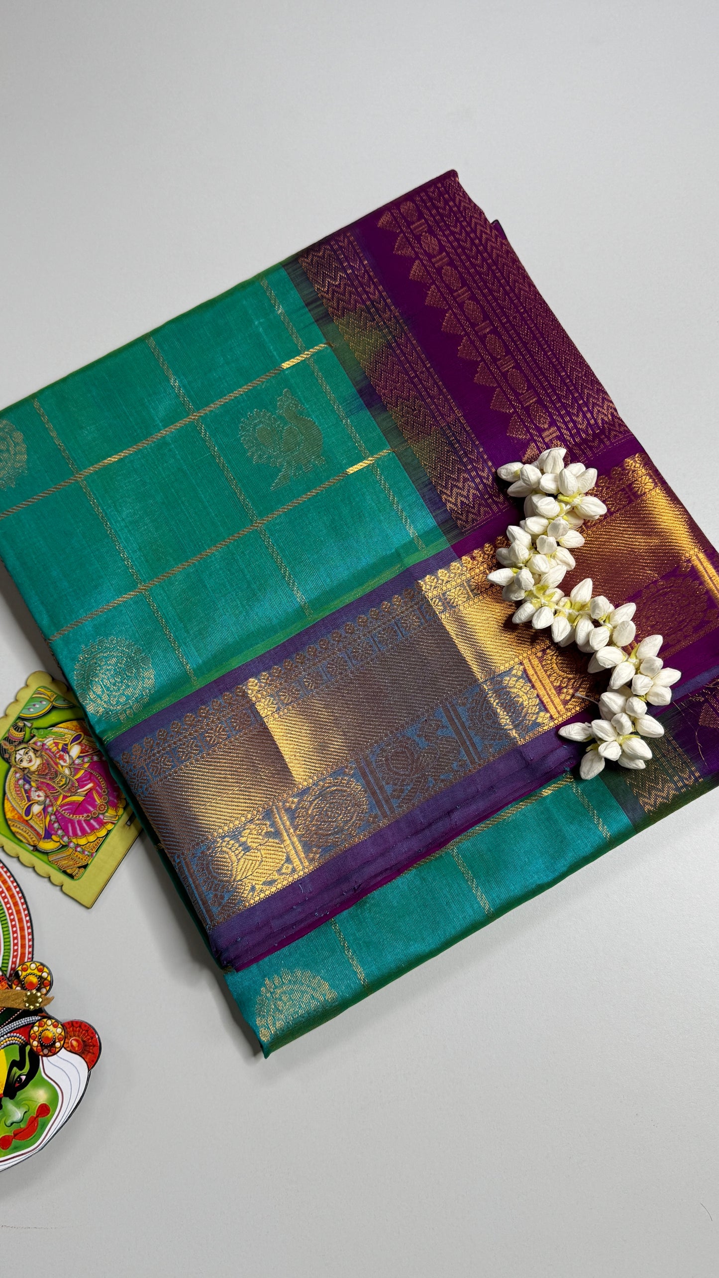 Mayil & Chakram Butta Pure Silk Cotton Saree