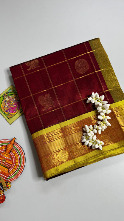 Mayil & Chakram Butta Pure Silk Cotton Saree