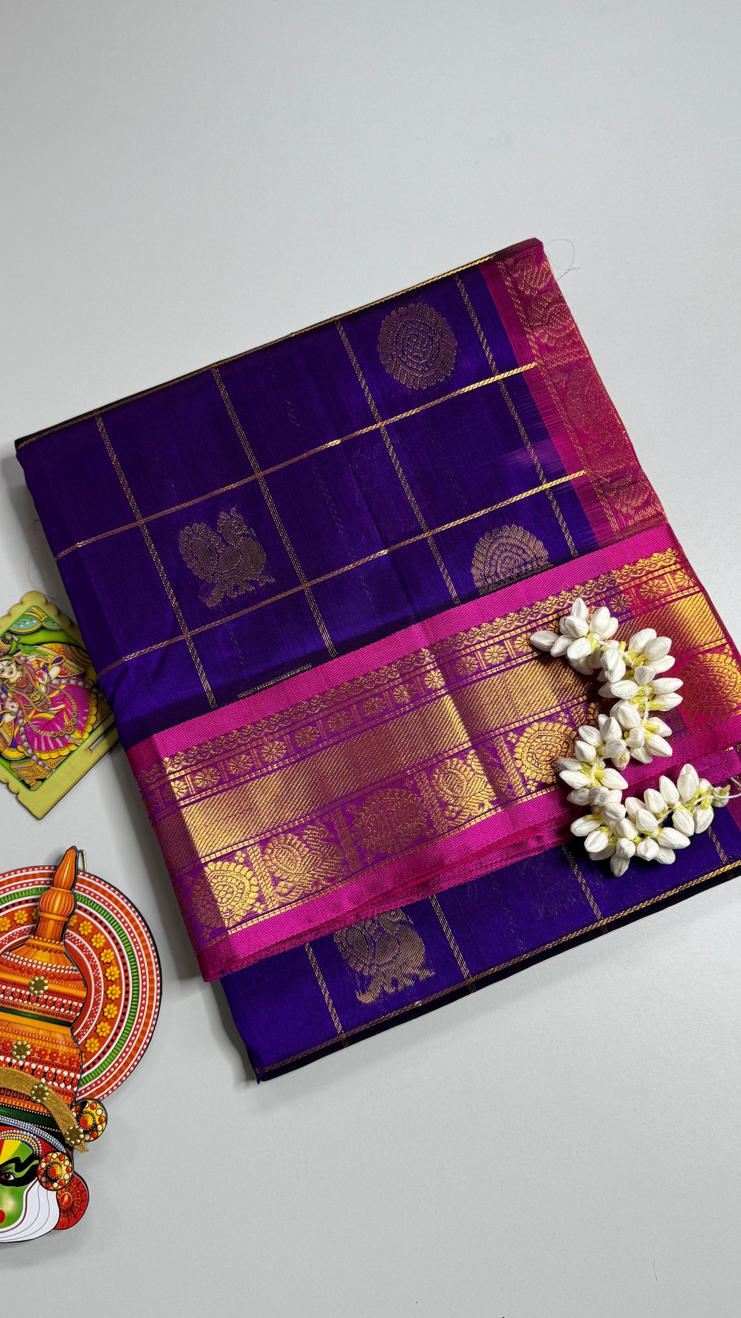 Mayil & Chakram Butta Pure Silk Cotton Saree