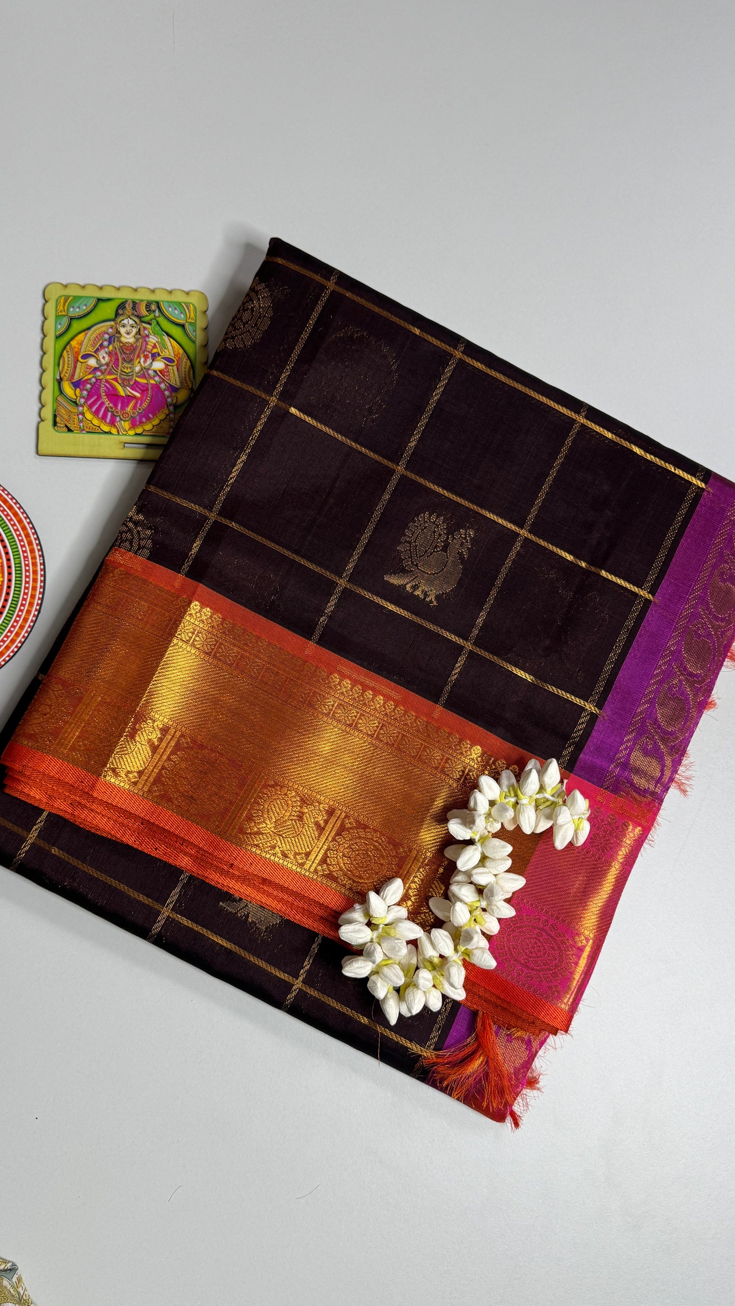 Mayil & Chakram Butta Pure Silk Cotton Saree