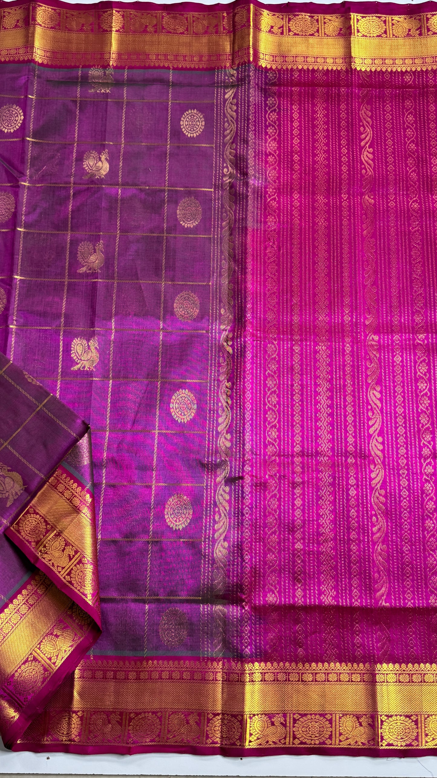Mayil & Chakram Butta Pure Silk Cotton Saree