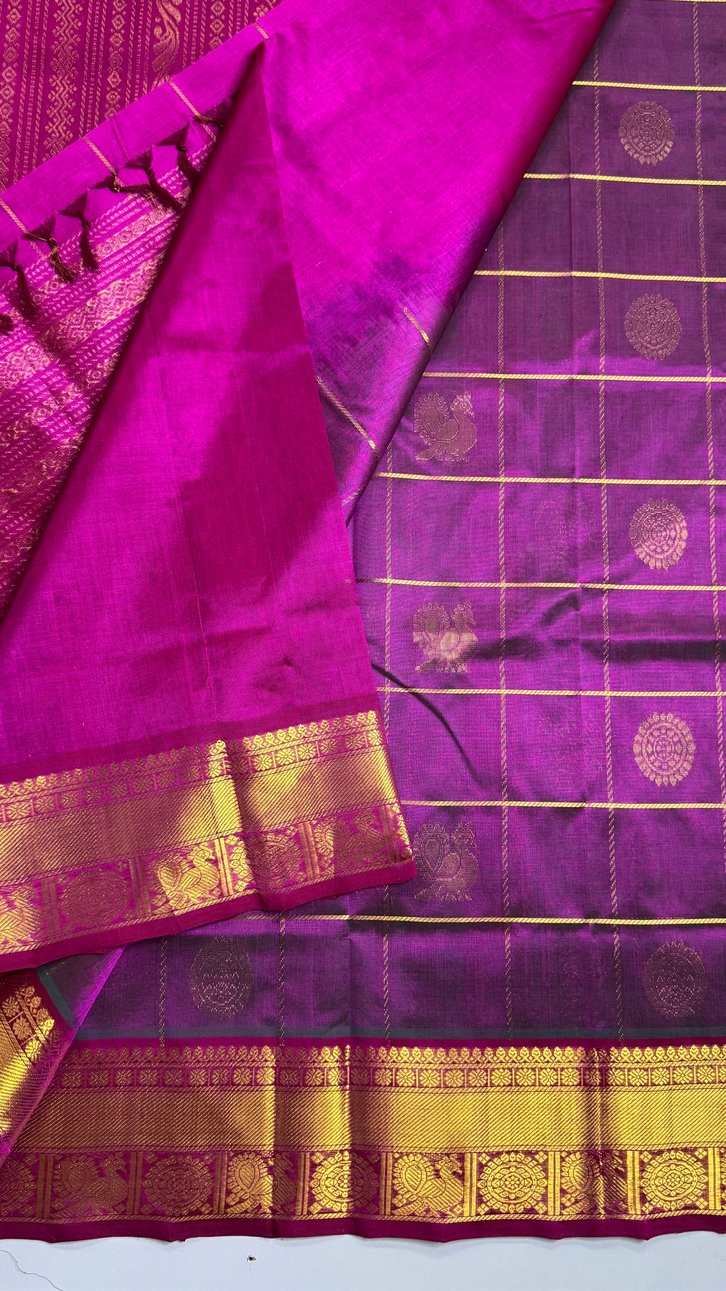 Mayil & Chakram Butta Pure Silk Cotton Saree