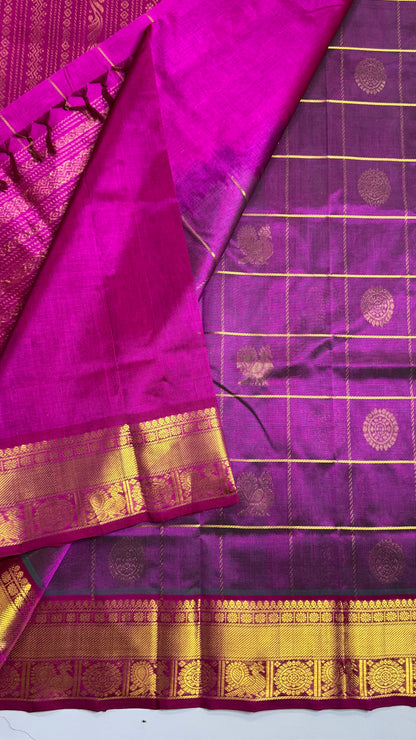 Mayil & Chakram Butta Pure Silk Cotton Saree