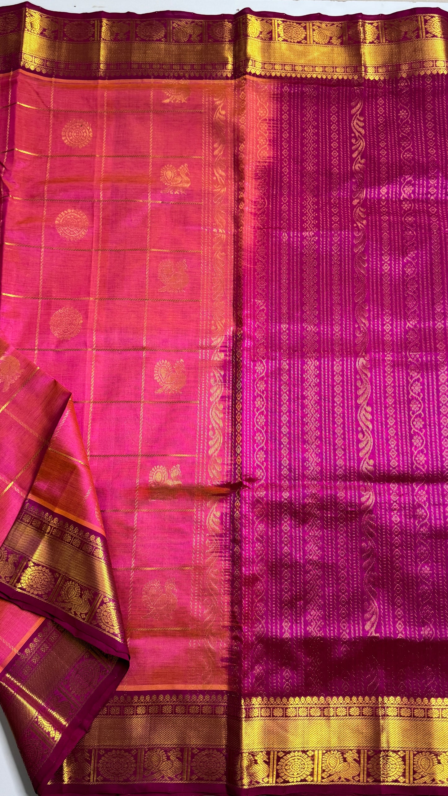 Mayil & Chakram Butta Pure Silk Cotton Saree
